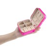 Unique Bargains Travel Square Small Portable PU Leather Jewelry Organizer Case Storage - 3 of 4
