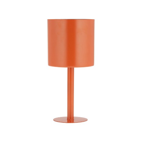 Sagebrook Home Flat Base Metal Indoor Outdoor Planter Pot with Stand Burnt Orange 6"x6"x13" - image 1 of 4