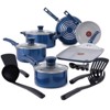 LunaLulink 4-Piece Ceramic Non-Stick Cookware Set, Blue - 2 of 4