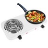 iMountek "2000W Electric Double Burner Hot Plate Stove – Portable Coil Heating for RV & Countertop with 5 Settings" White - 2 of 4