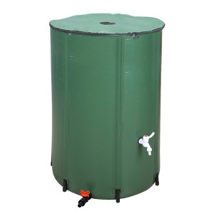 NAYSAYE Rain Barrel 132 Gallon Green PVC Foldable Water Collection Container with Spigot for Garden Use, Green, 29.53"*29.53"*39.37" - 1 of 4