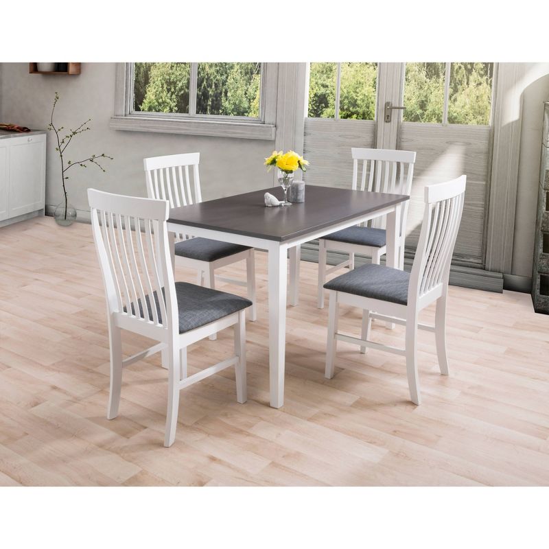 5pc Michigan Two Tone Wood Dining Set Gray/White - CorLiving, 3 of 10