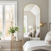 Classic Wood Framed Full-Length Mirror with Right-Angled Arch Design - 2 of 4