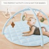 Baby Play Gym & Tummy Time Mat - Soft Cotton Mat with 6 Toys for Boys/Girls - Stylish Activity Playmat for Infant Development & Playroom Decor - 4 of 4