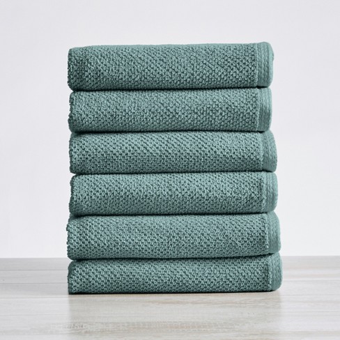 100% Cotton Quick Dry Popcorn Textured Bath Towel Set (hand Towel (6 ...
