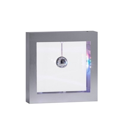 9" LED Disco Ball Light Box Silver - Adesso