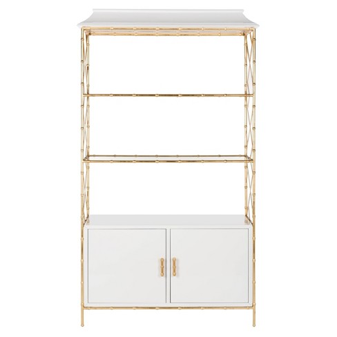 Adelia Lacquer Bookshelf White Lacquer Safavieh Target