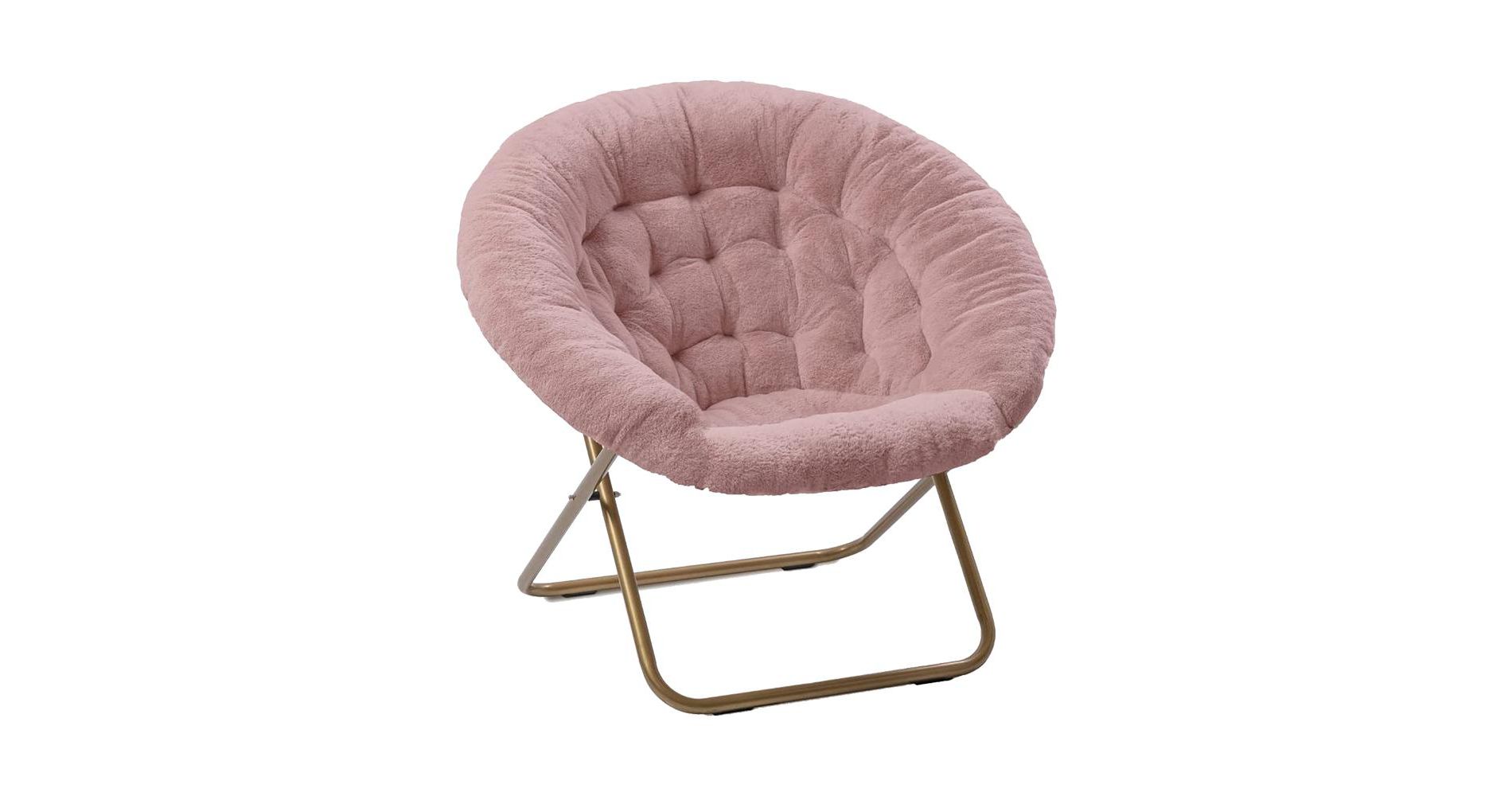 Milliard Cozy Faux Fur Saucer Chair X-Large, Pink