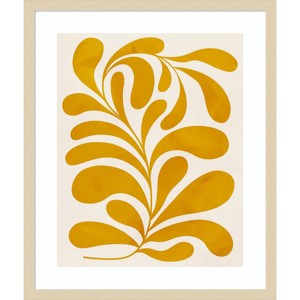 Amanti Art 21" x 25" Goldenrod by Grace Popp II Wood Framed Wall Art Print : Contemporary Minimal Decor - 1 of 4