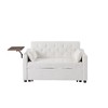 CAVINAS Modern Upholstered Convertible Sofa with a Movable Tabletop, Velvet Loveseat Sofa Bed with Adjustable Backrest, Couches for Living Room - 4 of 4