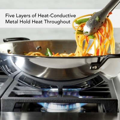 KitchenAid 15-Inch Stainless Steel Induction Wok with Handles