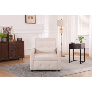 NicBex Recliner Chair Adjustable Sleeper Chair Armchair Sofa Chair with USB Ports Bed Chair with Side Pocket for Living Room, Bedroom - 1 of 4