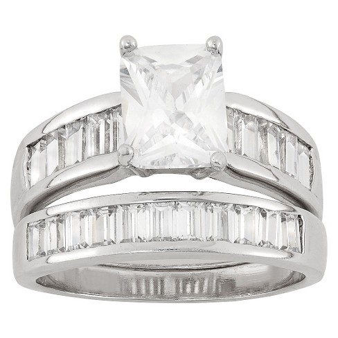 Cubic Zirconia Engagement Ring - Silver : Target