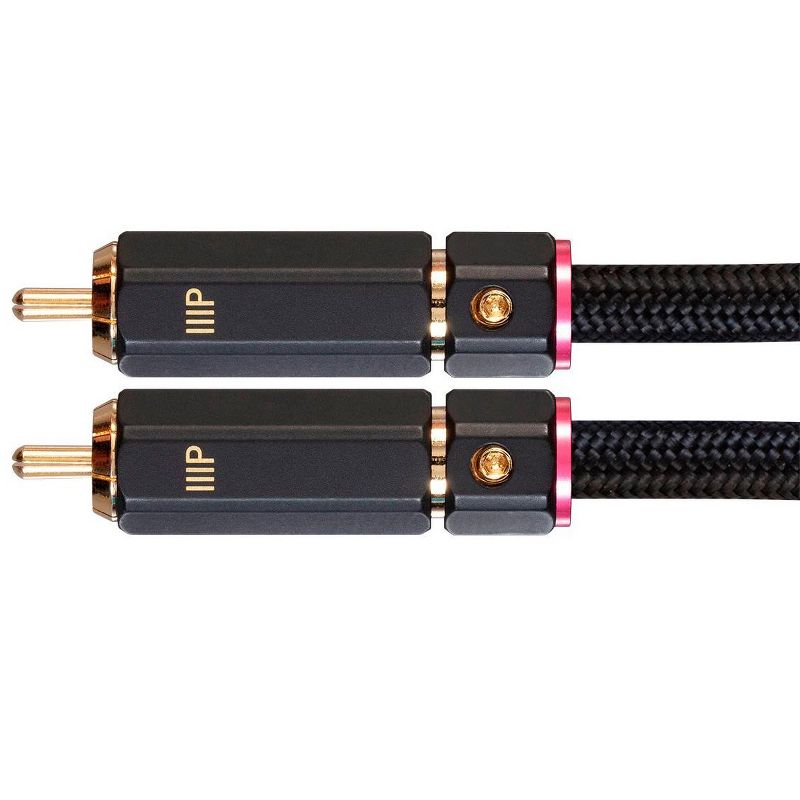 Monoprice Audio Cable - 6 Feet - Black | RCA to 2 RCA Pigtail Cable, Male to Male, Gold Plated Connectors, Double Shielded With Copper Braiding - Onix, 5 of 7