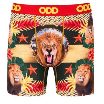 Odd Sox Men's Novelty Underwear Boxer Briefs, Lions High Fashion