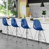 LeisureMod Cresco Mid Century Modern Acrylic Counter Height Barstool with Chrome Base – Ideal for Kitchens and Dining Rooms - 3 of 4