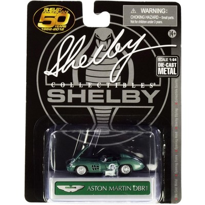 Aston Martin DBR1 #5 Green Metallic 1/64 Diecast Model Car by Shelby Collectibles