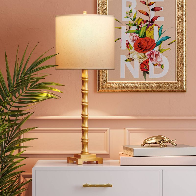 Large Bamboo Table Lamp (Includes LED Light Bulb) Brass - Threshold&#8482;, 4 of 6