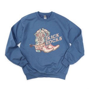 Simply Sage Market Women's Graphic Sweatshirt Kick Rocks Boots - 1 of 3