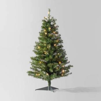 3' Pre-Lit Alberta Spruce Mini Artificial Christmas Tree Clear Lights - Wondershop™