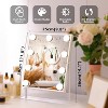 HOMLUX LED Vanity Makeup Mirror - 3 Color Lights, Detachable 10X Magnification, Smart Touch - 3 of 4