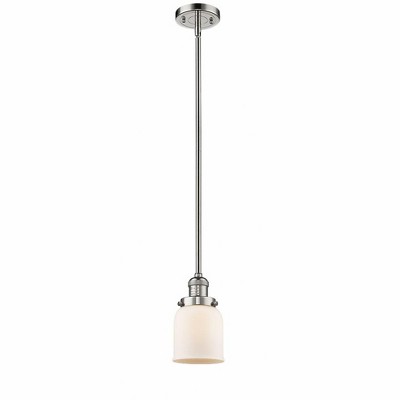 Bell - 1 Light Stem Hung Mini Pendant In Industrial Style-10 Inches Tall and 5 Inches Wide