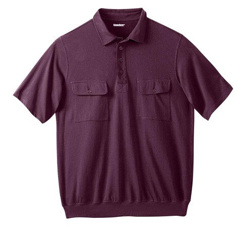 KingSize Men's Big & Tall Jersey Double Pocket Banded Bottom Polo - image 1 of 1