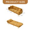 79 inch corduroy sofa bed, foldable double sofa bed with folding armrests, suitable for living rooms - Leovsnove - 4 of 4