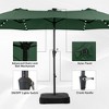 15ft Patio Umbrella with Solar Lights for Deck, Pool, Garden - 2 of 4