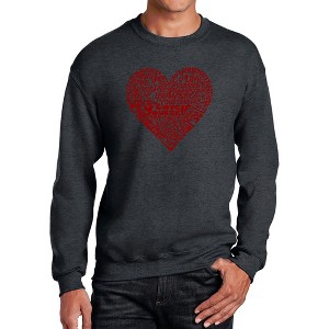 LA Pop Art Love Yourself - Men's Word Art Crewneck Sweatshirt - 1 of 4