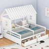 Twin Size House Platform Beds with Two Drawers for Boy and Girl - 3 of 4