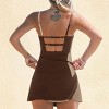 Women's Chic Strappy Color Block Swimdress - Cupshe-S-Brown - 3 of 3