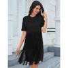 Whizmax Women's Tassel Dress Casual Summer Dress Short Sleeve Fringe Hem Dresses Party Concert Outfits for Women - 2 of 4