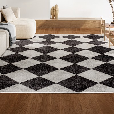 JONATHAN Y Draper Classic Geometric Diamond Pattern Area Rug