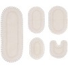 Hampton Crochet Collection Cotton Reversible Tufted Set of 5 Bath Rug Set - Home Weavers - 2 of 4