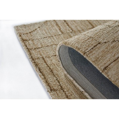 Natural Geometric Wool Hand Tufted Runner Rug