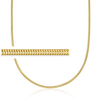 Ross-Simons Italian 2.4mm 18kt Gold Over Sterling Snake-Chain Necklace