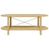 vidaXL Scandinavian Coffee Table - Solid Pinewood and Engineered Wood Construction, Brown - 4 of 4