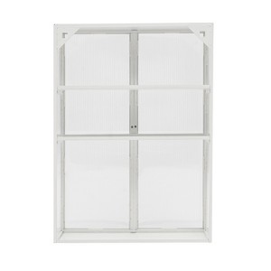 YIYIBYUS 3 Tiers Haze Double PC Door White Wall Cabinet with Detachable Shelves - 1 of 4