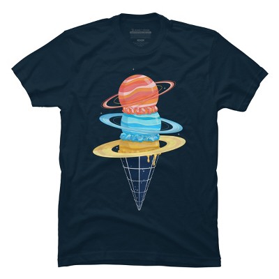 Men's Design By Humans Space-Time Cone-Tinuum By TenkenNoKaiten T-Shirt