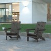 Emma and Oliver Set of 2 Adirondack Chairs with Cup Holders, Weather Resistant HDPE Adirondack Chairs - 2 of 4