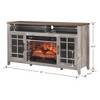 NAYSAYE Indoor Fireplace Media Stand with Flame Effect and Adjustable Heat for Living Room, Gray, 55"*15.5"*30.5" - 3 of 4