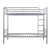 CAVINAS Full/Twin Over Full/Twin Metal Bunk Bed with Ladder & Fence,Modern Bed Frame for Kids Room,Bedroom - 3 of 4
