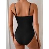 Eomenie One Piece Swimsuit for Women Tummy Control Ruched Bathing Suit Cutout U Wire Swim Suits - 2 of 3