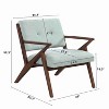 CAVINAS Linen Accent Chair with Tufted Back and Wood Legs,Mid-Century Upholstered Living Room Chairs,Reading Chairs for Living Room - 3 of 4