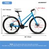 YONWAY 700Cx35 Wide Tires Road Bike with Aluminum Alloy Wheels, 21-Speed Gear System, Disc Brakes, for Urban Commuting - 3 of 4