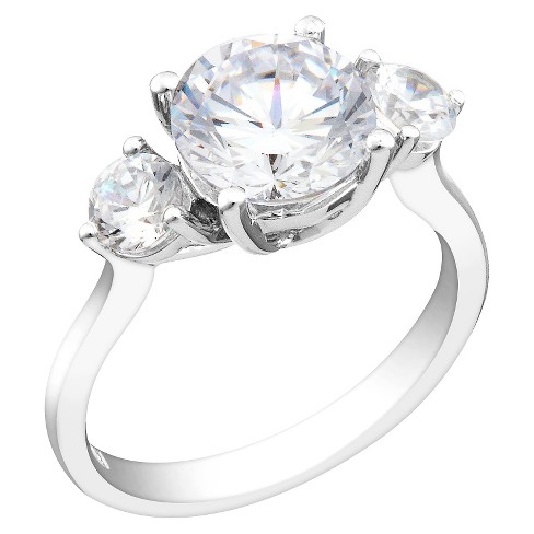 Cubic Zirconia Engagement Ring - Silver : Target