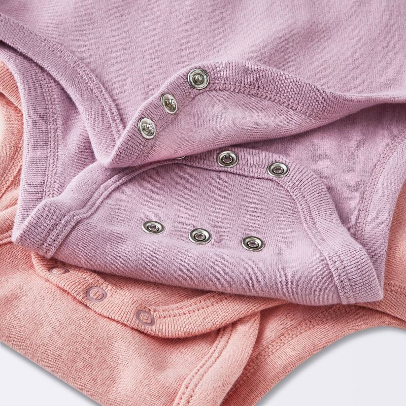Baby Girls' 6pk Go & Grow Short Sleeve Cotton Bodysuit - Cloud Island™ Pink, 5 of 6