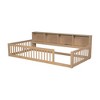 Grungis Twin XL Size Floor Bed with Storage Cabinets and USB Portsfor Kids,Modern Toddler Bed with Safety Guardrails,Montessori Bed for Bedroom - 4 of 4