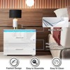 Hommpa Modern LED Small Nightstand Bedside Table with 2 Drawers - 4 of 4